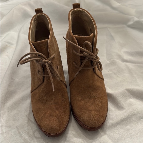 KORS Michael Kors Shoes - KORS Michael Kors Tan Suede Lace-Up Boots